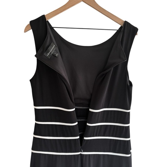 Elegant Black & White Dress Sleeveless A-Line Party Banquet Women's Size 14 - Picture 9 of 15